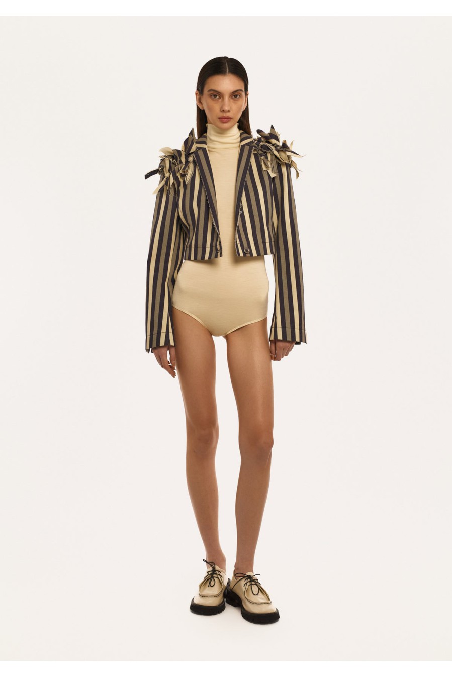 Bobkova Gestreifte Crop-Jacke