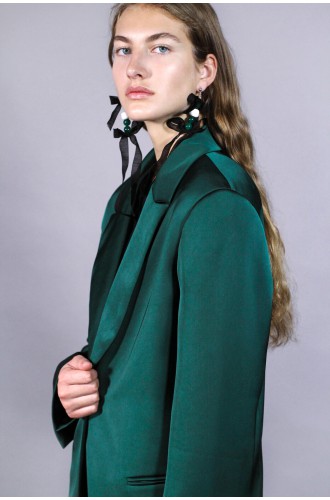 Green silk jacket