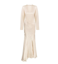 Langes Seidenkleid