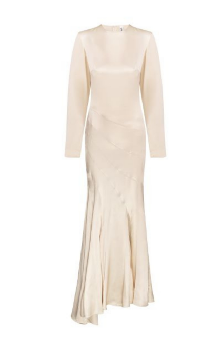 Langes Seidenkleid