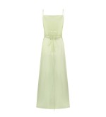 Bobkova Salatgrünes Wickel-Sommerkleid