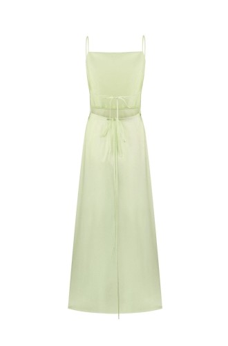 Bobkova Salatgrünes Wickel-Sommerkleid
