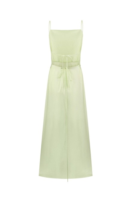 Bobkova Salatgrünes Wickel-Sommerkleid