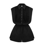 Bobkova Schwarzer Patchwork-Jumpsuit