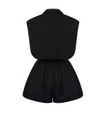 Bobkova Schwarzer Patchwork-Jumpsuit