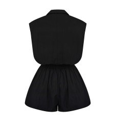 Bobkova Schwarzer Patchwork-Jumpsuit
