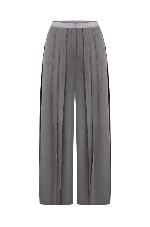 Bobkova Hose mit offenen Kanten (Hellgraue)