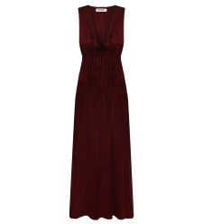 Bobkova Seidenkleid in Bordeaux