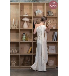 Bobkova Knitted Dress with Open Shoulder