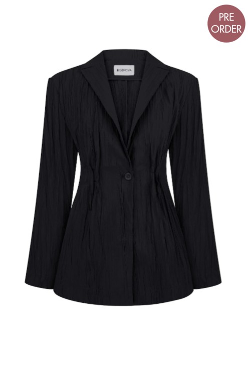 Bobkova Jackett aus Gecrunchter Baumwolle mit Betonter Taille