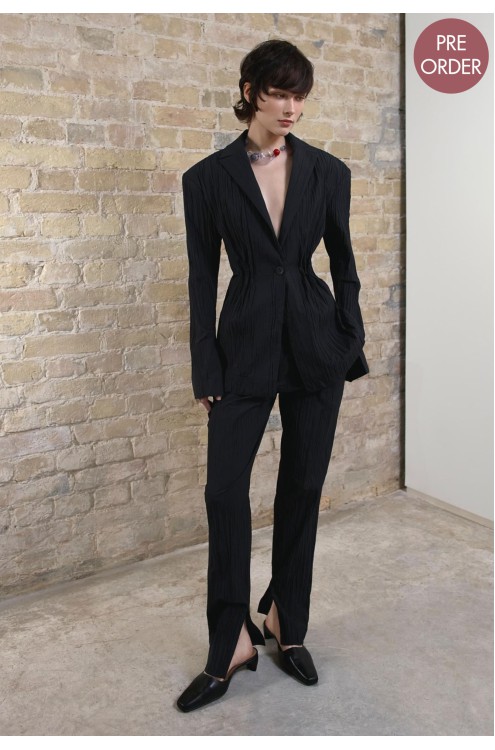 Bobkova Jackett aus Gecrunchter Baumwolle mit Betonter Taille