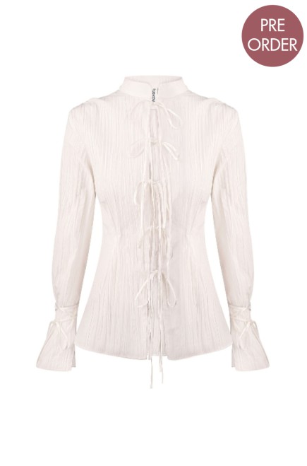 Bobkova Bluse Crush Baumwolle (weiß)