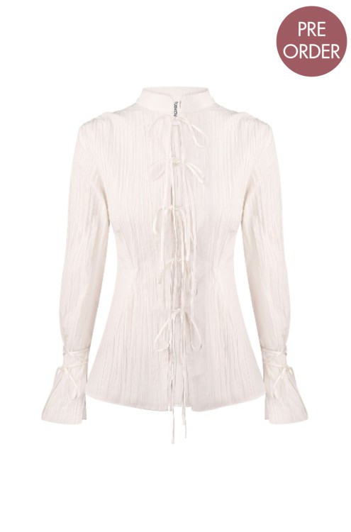 Bobkova Bluse Crush Baumwolle (weiß)