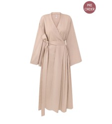 Bobkova Striped Wrapped Shirt Dress