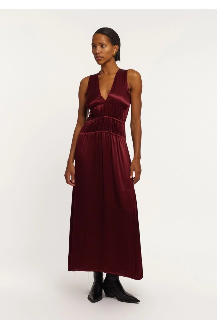 Bobkova Seidenkleid in Bordeaux