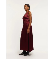 Bobkova Seidenkleid in Bordeaux