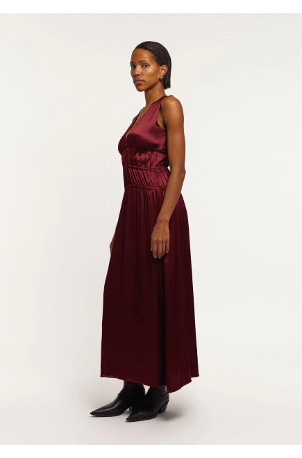 Bobkova Seidenkleid in Bordeaux