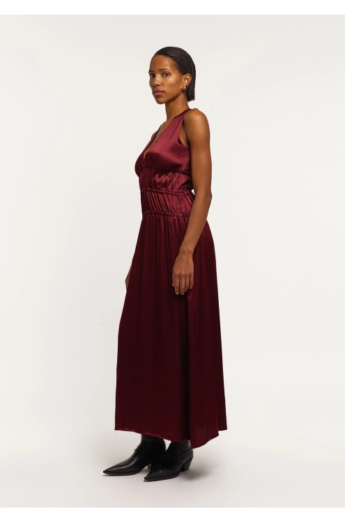 Bobkova Seidenkleid in Bordeaux
