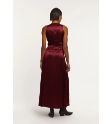 Bobkova Seidenkleid in Bordeaux