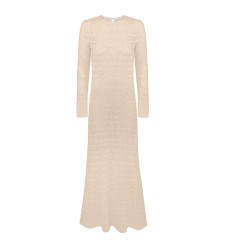 Bobkova Leinen-Maxikleid mit Spitze