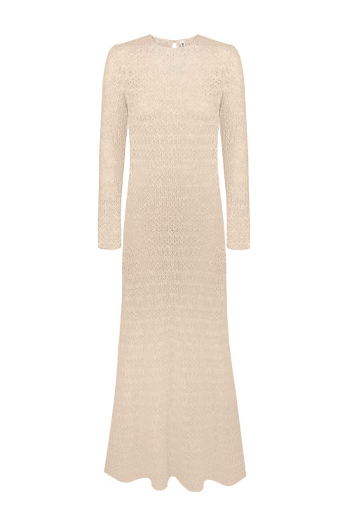 Bobkova Leinen-Maxikleid mit Spitze