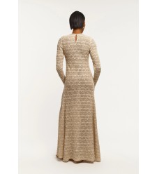 Bobkova Leinen-Maxikleid mit Spitze