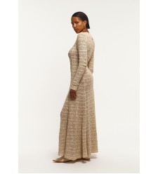 Bobkova Leinen-Maxikleid mit Spitze