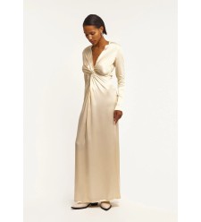 Bobkova Nude Maxikleid mit Knoten
