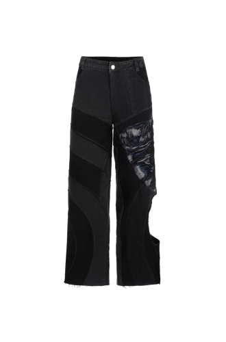 Patchwork Upcycle Jeans