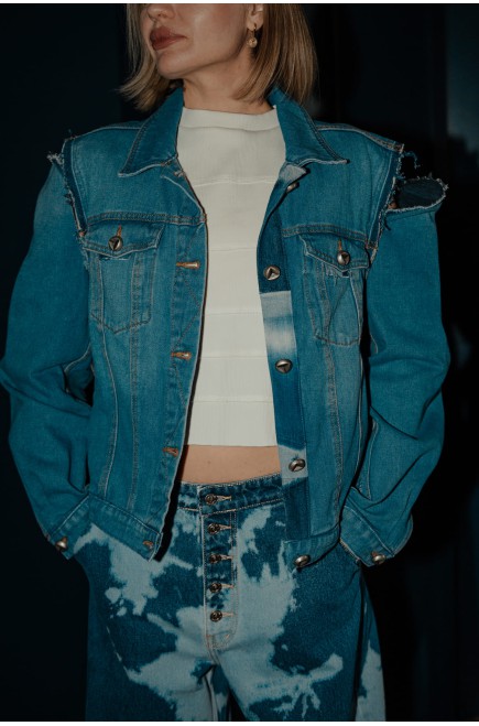 Chereshnivska Upcycling Jeansjacke