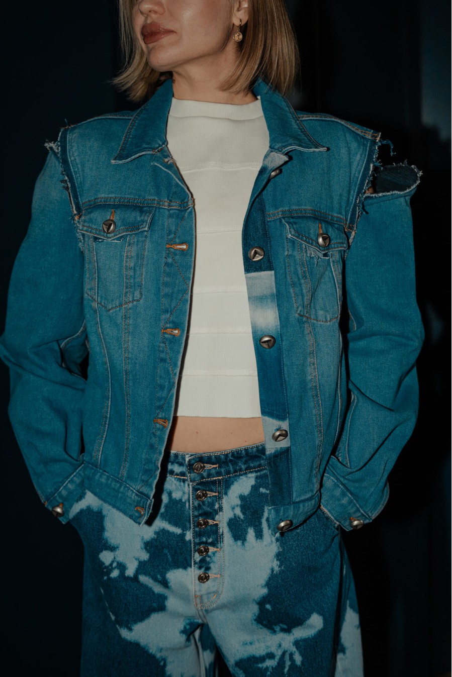 Chereshnivska Upcycling Jeansjacke