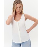 Dar Ann PAPER-CRISP Top in Weiß
