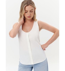 Dar Ann PAPER-CRISP Top in Weiß