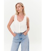 Dar Ann PAPER-CRISP Top in Weiß