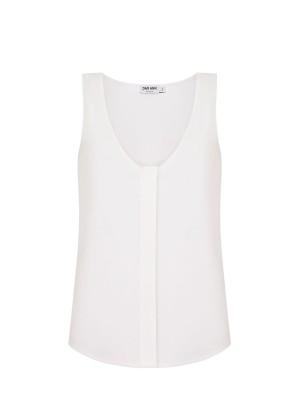 Dar Ann PAPER-CRISP Top in Weiß