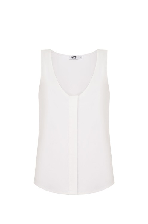 Dar Ann PAPER-CRISP Top in Weiß