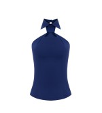Dar Ann TIE Top in Dunkelblau
