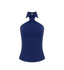 Dar Ann TIE Top in Dunkelblau
