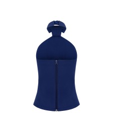 Dar Ann TIE Top in Dunkelblau