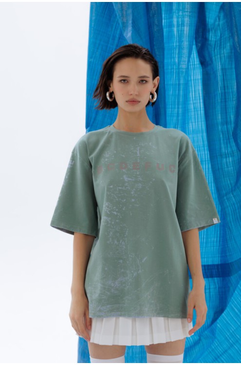 Dyeing ABCD T-Shirt  (Olive)