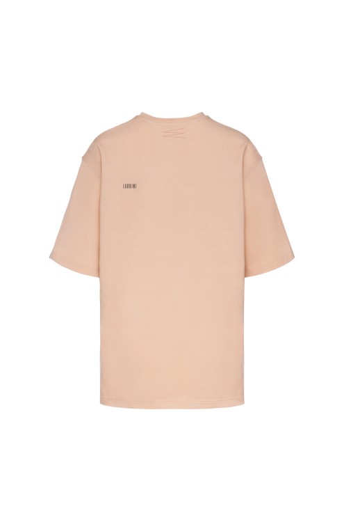 T-Shirt mit Kronenprint (Beige)