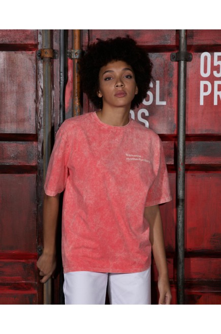 EGORINI T-Shirt Namaste mit Färbeeffekt (Rosa)