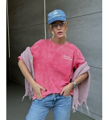 EGORINI T-Shirt Namaste mit Färbeeffekt (Rosa)
