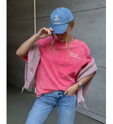 EGORINI T-Shirt Namaste mit Färbeeffekt (Rosa)