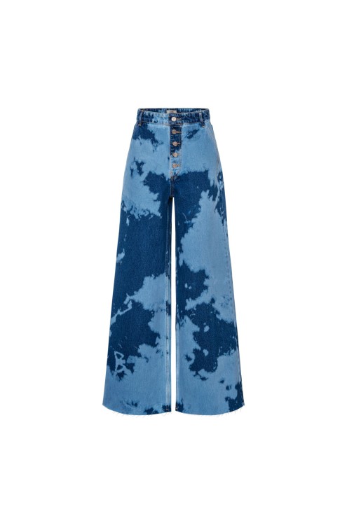 Jeans Palazzo Tie Dye (Blau)