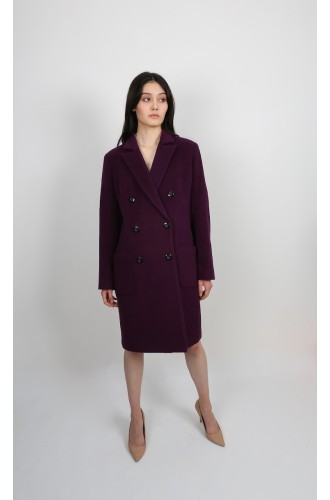 Coat with 3 Front Buttons and Pockets