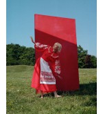 Ethnisches Kleid „Anna“ mit Stickerei von EMBROIDEREDGEM (Rot)