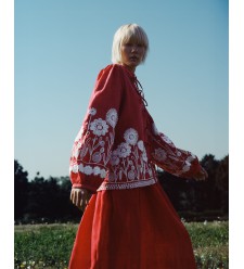 Bluse Panna von EMBROIDEREDGEM (Rot)