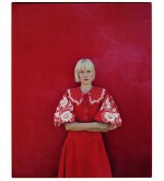 Ethnisches Kleid „Anna“ mit Stickerei von EMBROIDEREDGEM (Rot)
