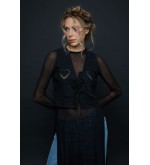 Weste „Heart“ von EMBROIDEREDGEM (Schwarz)